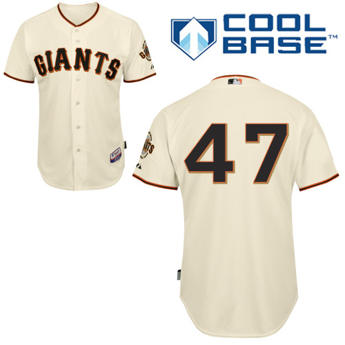 Jarrett Parker #47 MLB Jersey-San Francisco Giants Men's Authentic Home White Cool Base Baseball Jersey
